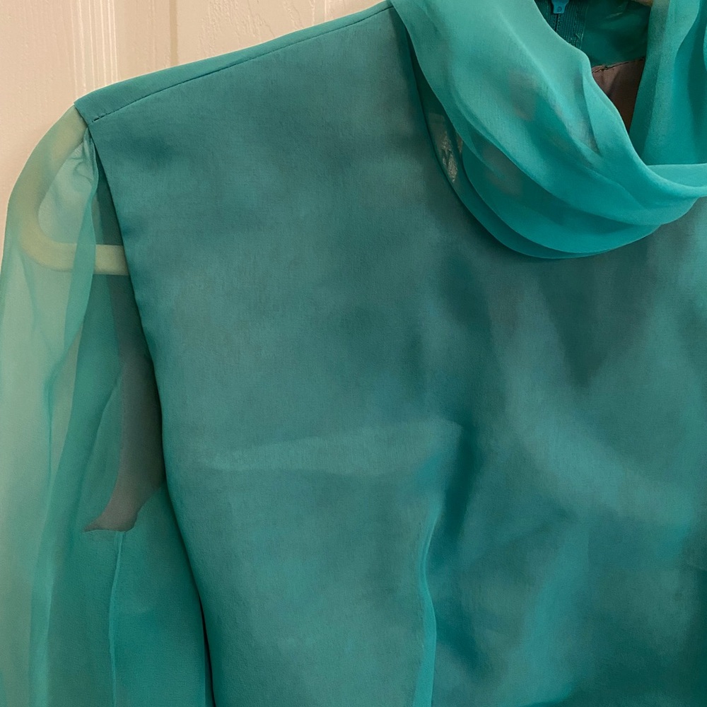 Jack Bryan vintage ethereal tea length dress gown chiffon 50s or 60s - Picture 4 of 13